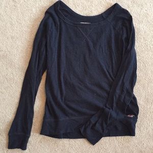 Long Sleeve Navy Hollister shirt.